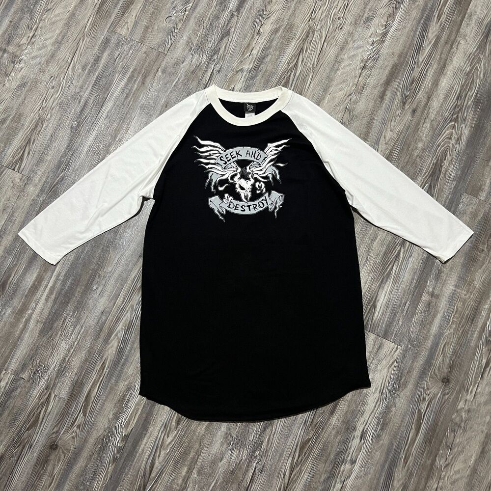 Title: Metallica Seek & Destroy 2008-2009 Tour Raglan Shirt XL Made USA